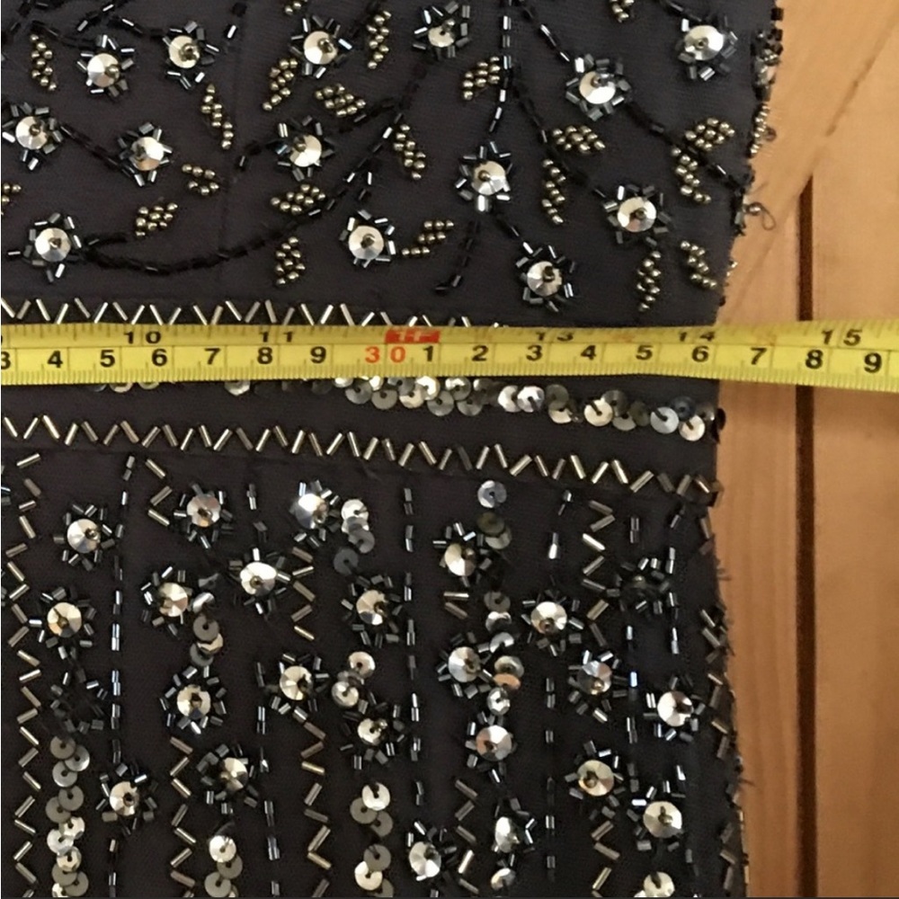 Full length beaded Navy Mother of the Bride formal - Picture 9 of 10